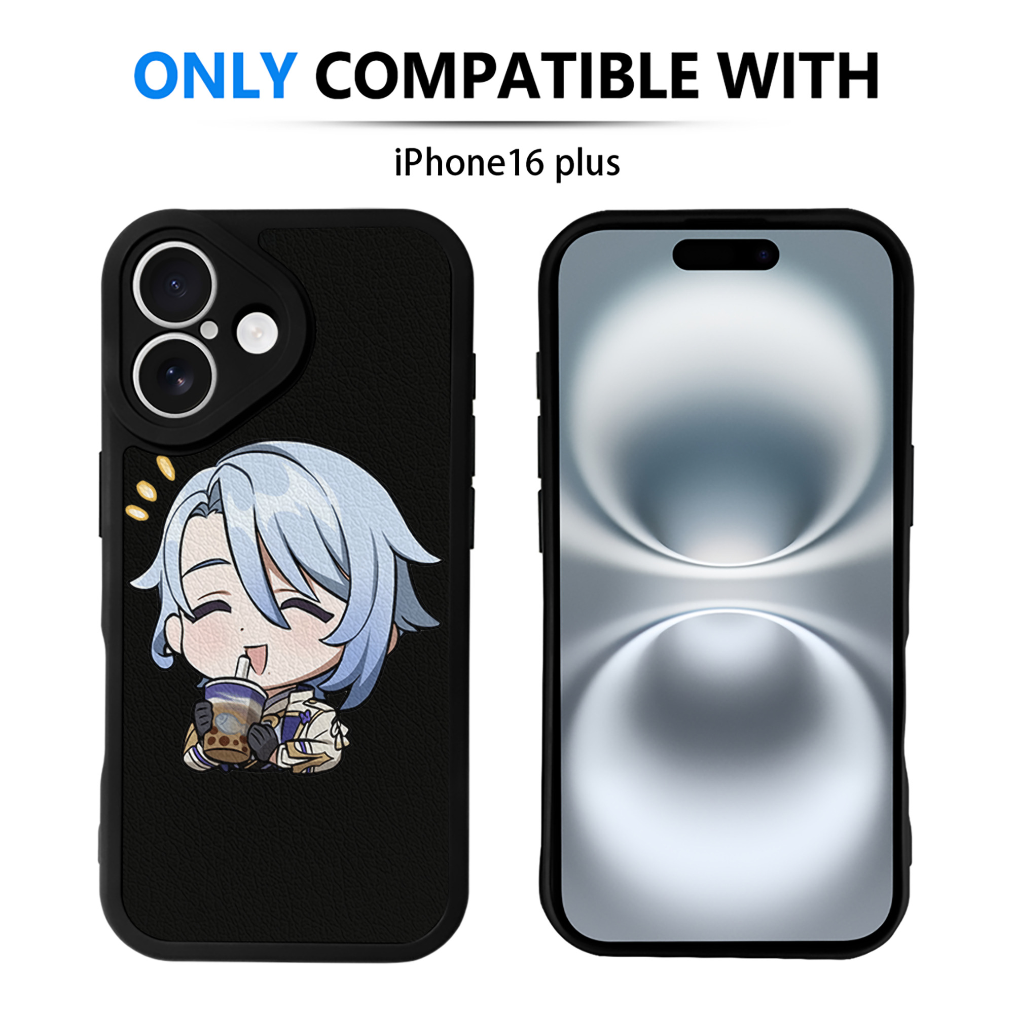 げんし神 神里綾人 かみさとあやと genshin Kamisato Ayato 【iPhone 16シリーズ対応】シリコンスマホケース（レザー調） 材質：シリコン